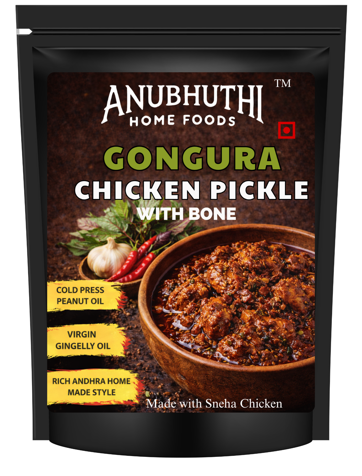 Gongura Chicken Pickle (With Bone) 250g