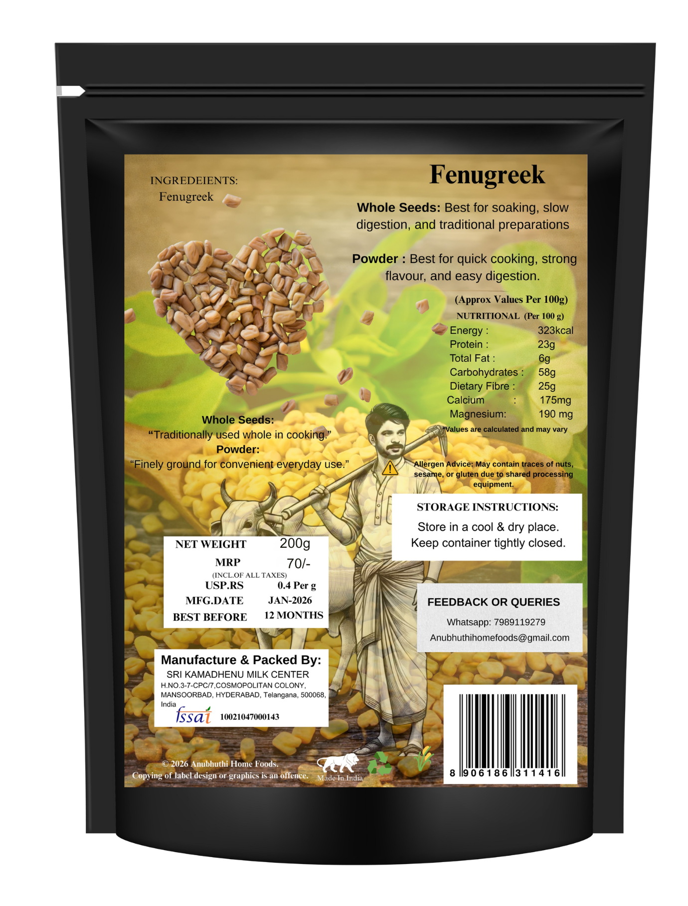 Fenugreek Powder 200g