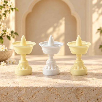 Flameless Led Decorative Diyas For Diwali Puja And Home Lighting (3 Pc Set)