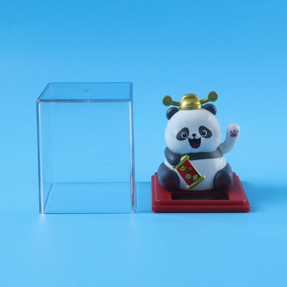 Solar Powered Moving Hand Panda Showpiece (1 Pc)