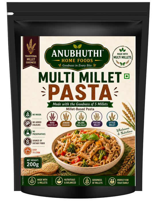 Multi Millet Pasta -No Maida-Preservatives-Artificial colours 200g (PACK OF 2)
