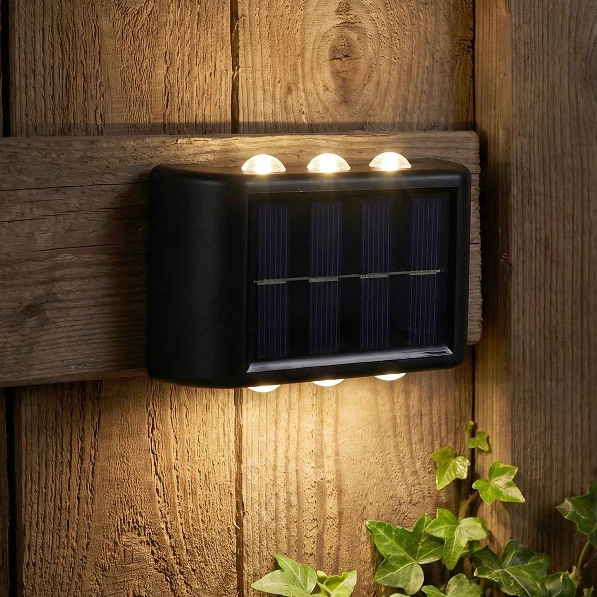 Solar Powered Sensor Led Wall Light For Garden Fence And Outdoor Use (1 Piece)