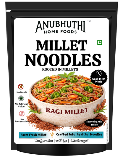 Ragi Millet Hakka Noodles 200g - Anubhuthihomefoods