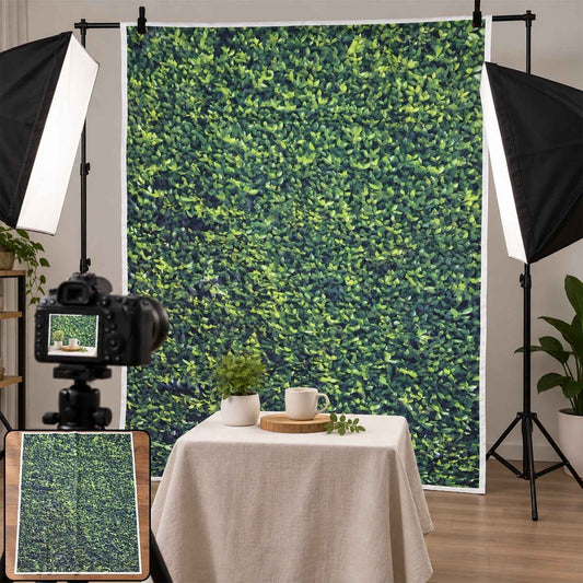 Leaf Print Photography Backdrop Cloth For Product Photos And Decor (100x75 Cm)