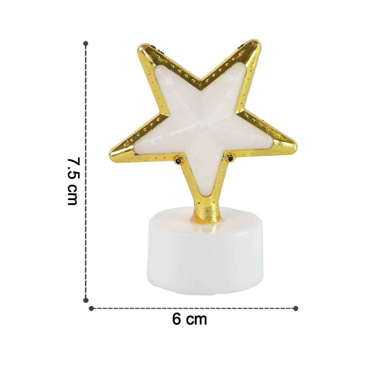 Decorative Star Shaped Flameless Led Candles (4 Pc)
