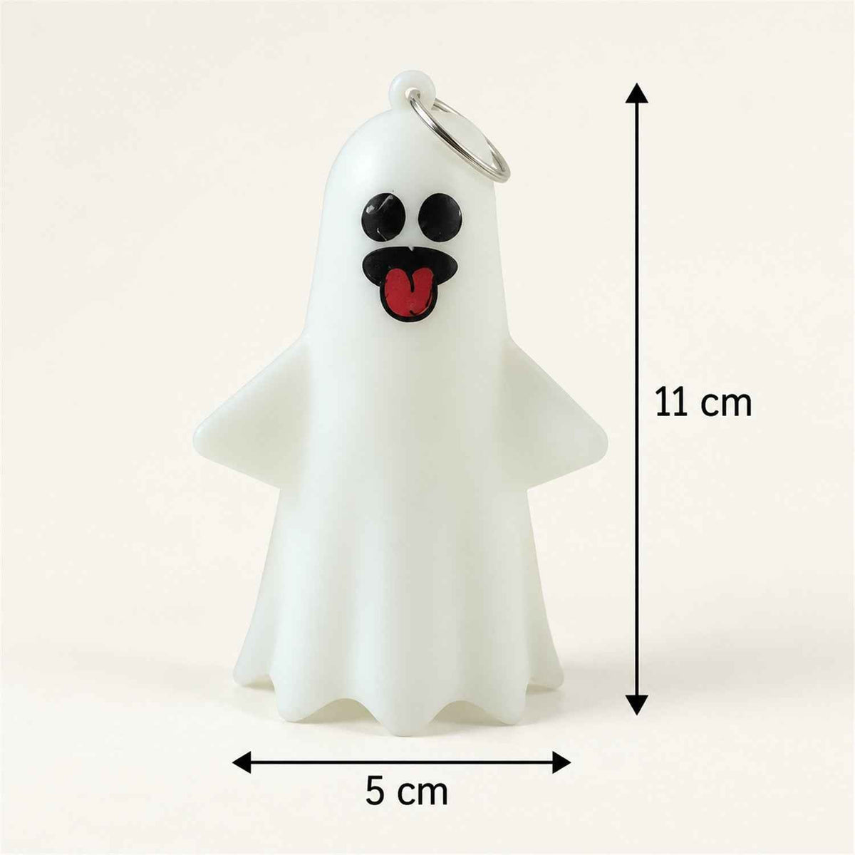 Cute Ghost Led Night Lamps With Hanging Rings For Halloween Decor (4 Pc Set)