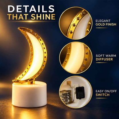 Moon Shape Flameless Led Tealight Candles For Festive Home Decor (5 Pc Set)