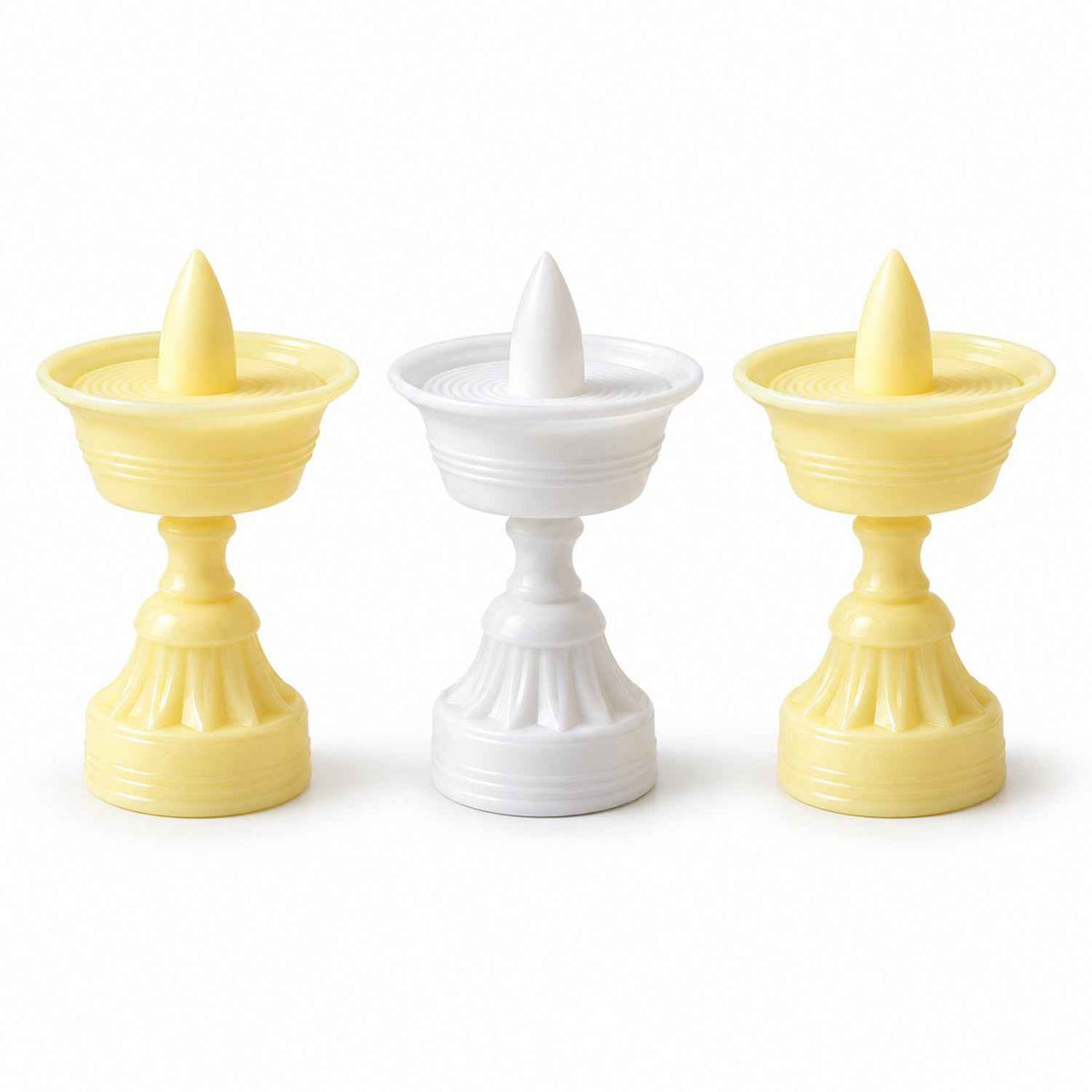 Flameless Led Decorative Diyas For Diwali Puja And Home Lighting (3 Pc Set)