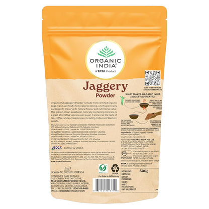 ORGANIC INDIA Jaggery Powder - 500G, Pure & Natural, No Chemical Additives