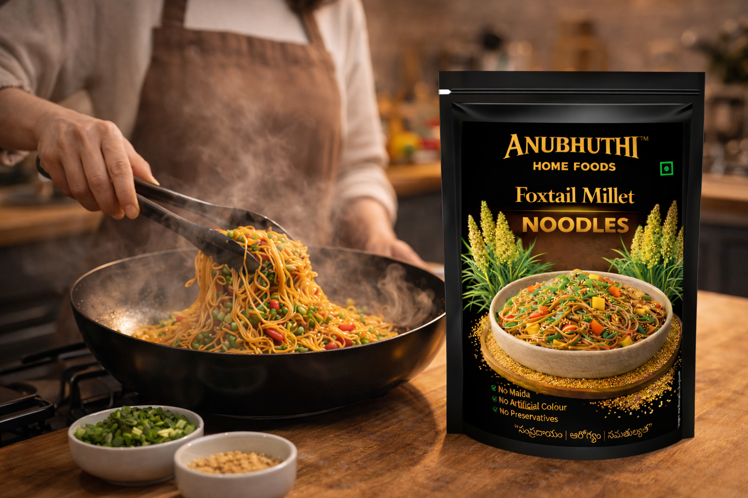 Foxtail  Millet Hakka Noodles 200g - Anubhuthihomefoods