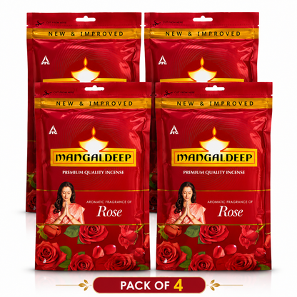 Mangaldeep Rose Puja Zip lock Agarbatti 125 g
