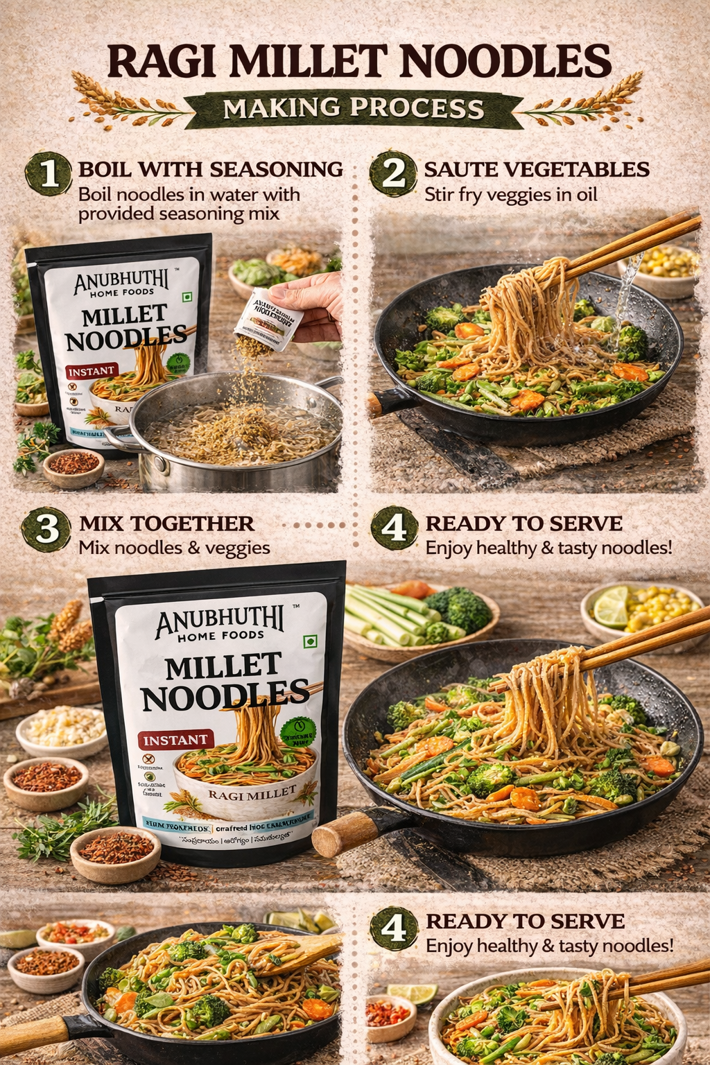 Instant Ragi  Millet Noodles 200g