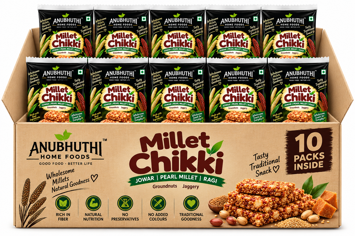 Multi Millet Chikki | No Preservatives, No Added Colours, No Refined Sugar  25g(Pack of 10)