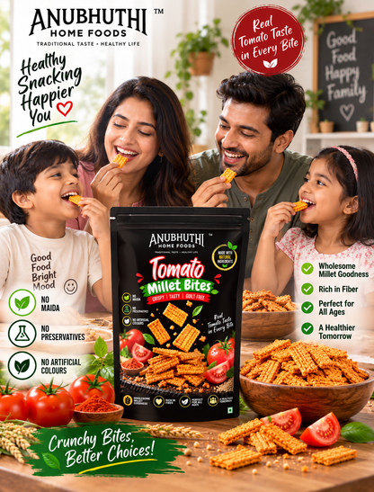 Millet Tomato Bites | Crispy & Tasty Millet Snack  50g
