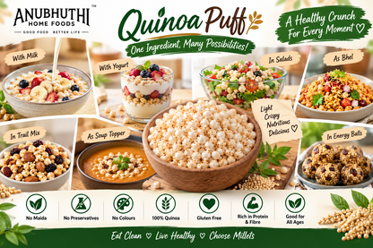 Anubhuthi Home Foods Quinoa Puff – Crispy Quinoa Snack 200g