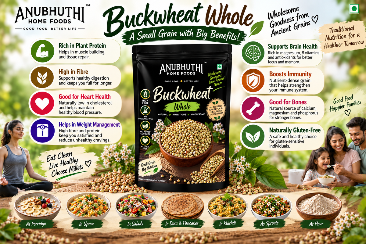 Buckwheat Whole – Wholesome Ancient Grain for Everyday Nutrition 1KG