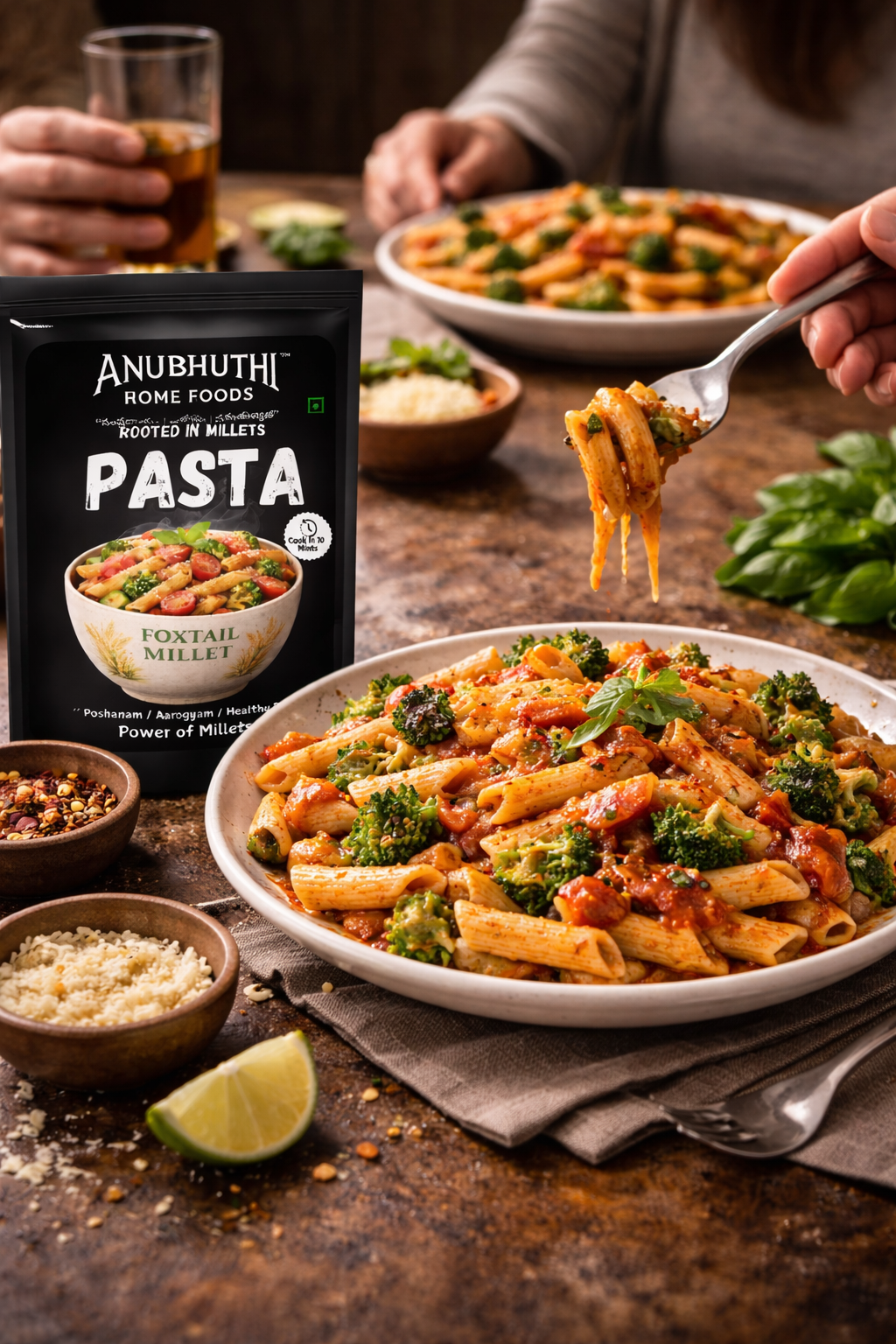 Foxtail Millet Pasta 200g - Anubhuthihomefoods