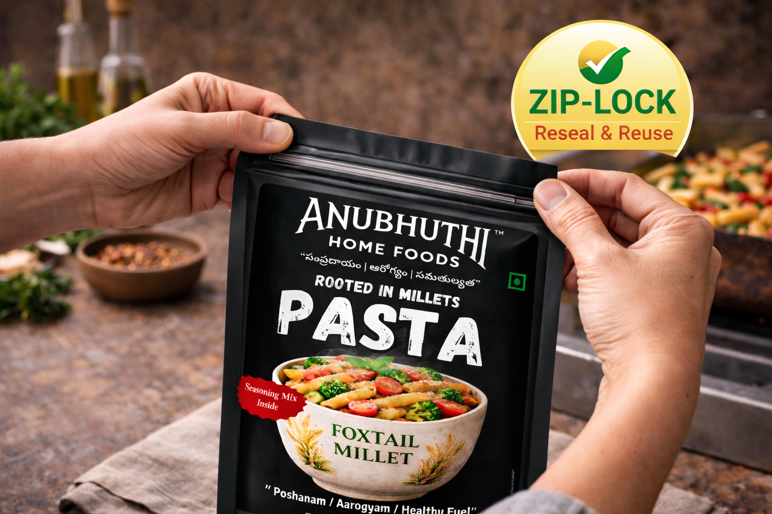 Foxtail Millet Pasta 200g - Anubhuthihomefoods
