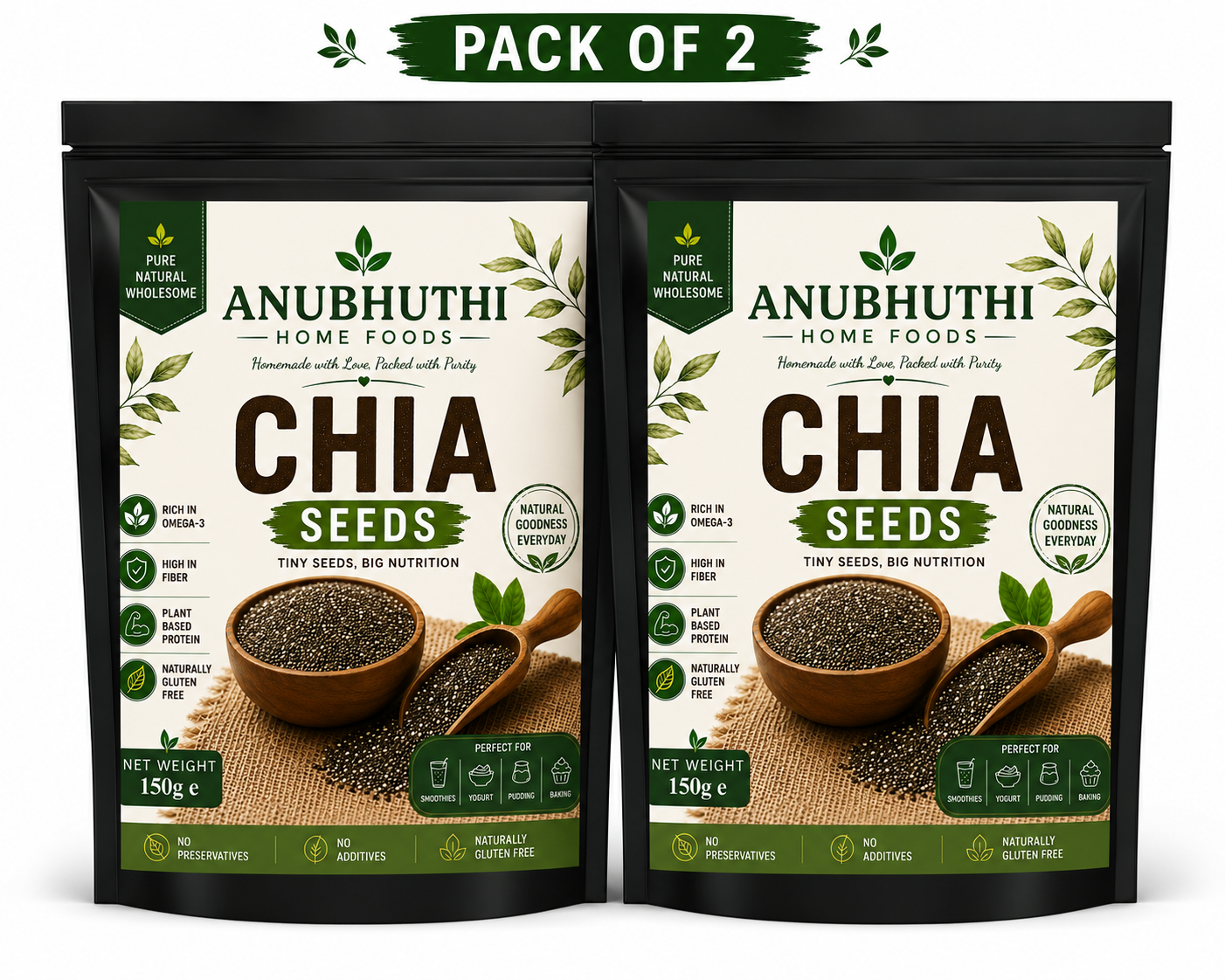 Chia Seeds 150g (Pack of  2)