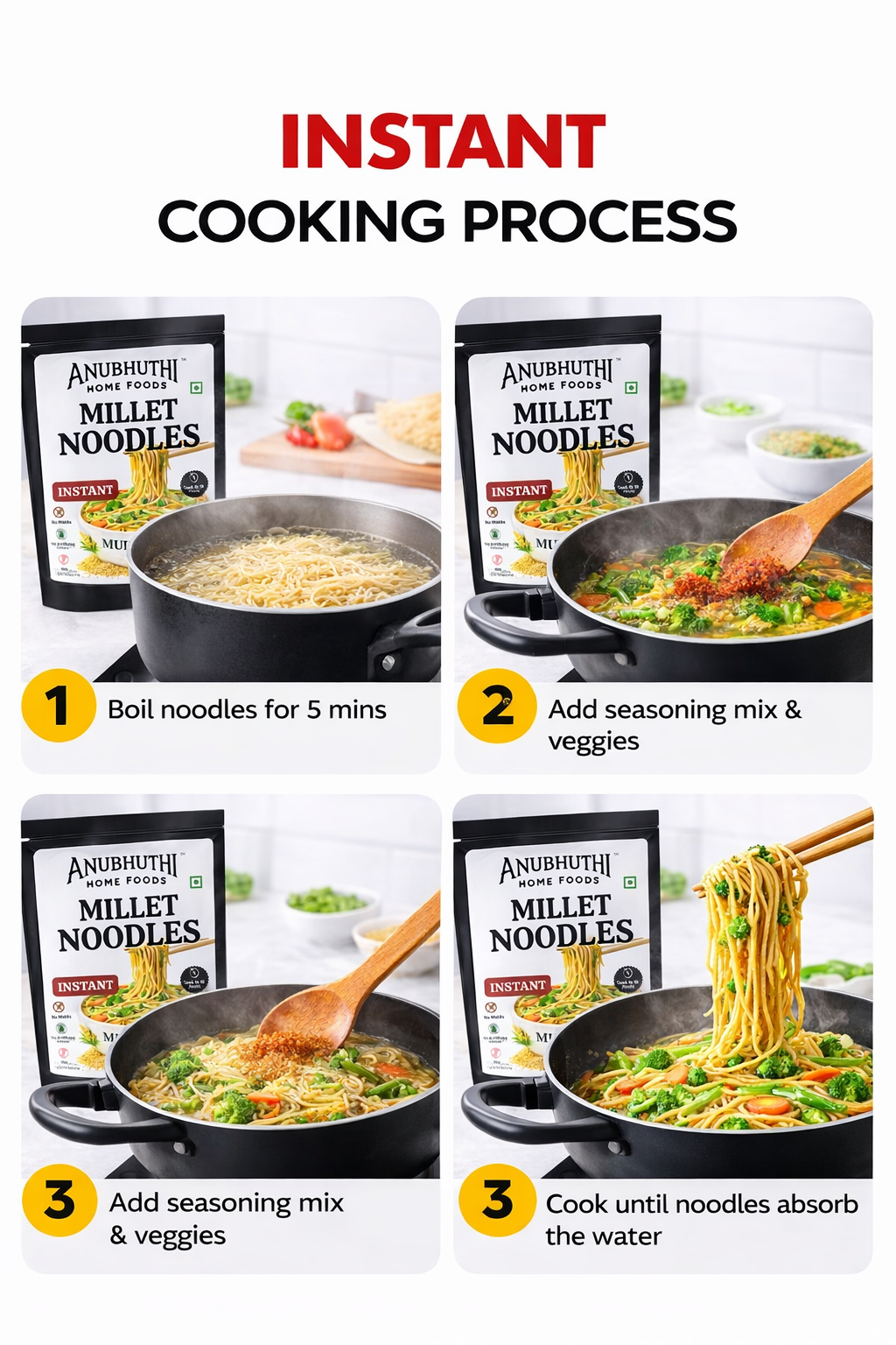 Instant Multi Millet Noodles 200g