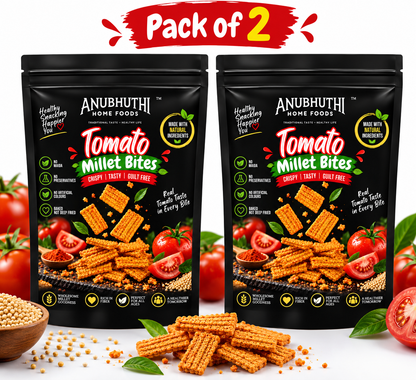 Millet Tomato Bites | Crispy & Tasty Millet Snack  50g