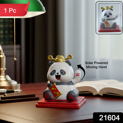 Solar Powered Moving Hand Panda Showpiece (1 Pc)