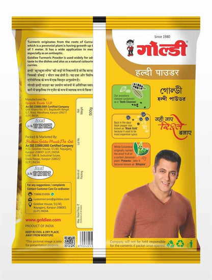 Goldiee Turmeric Powder Pouch 500G