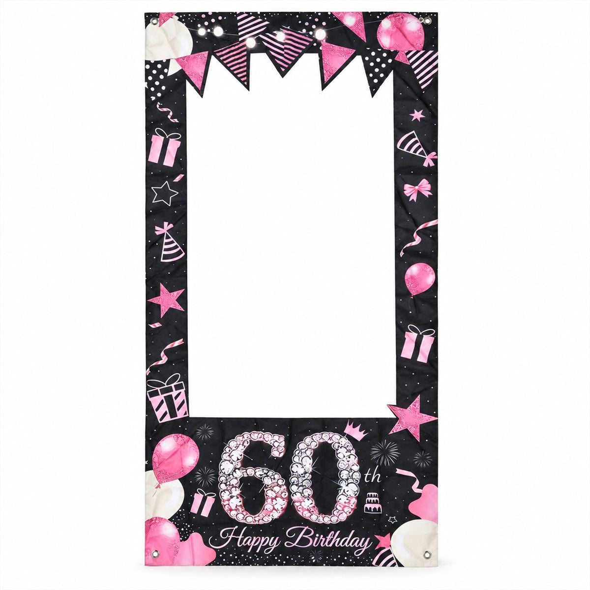 Birthday Photo Booth Backdrop Curtain For Birthday Party Decor (90x180 Cm)