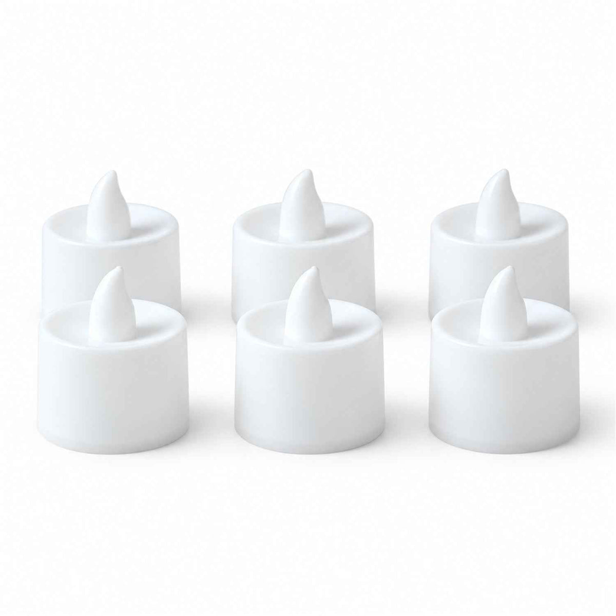 Red Glow Flameless Led Tealight Candles For Festive Home Decor (6 Pc Set)