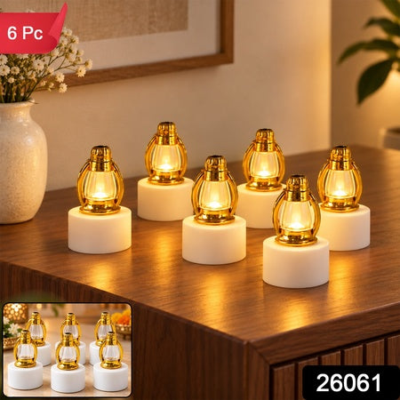 Mini Lantern Led Decorative Candle Lamps For Festive Home Decor (6 Pc Set)