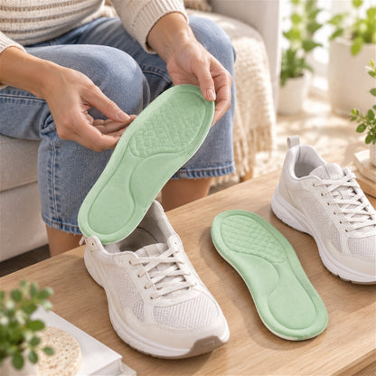 Soft Foam Shoe Insoles With Textured Surface For Daily Wear (1 Pair Size 41-42)