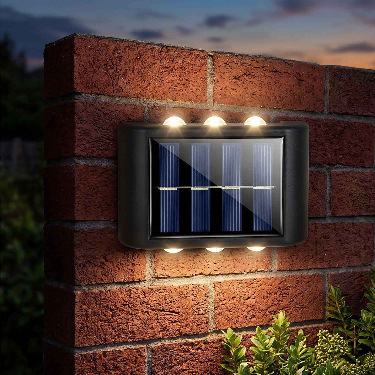 Solar Powered Sensor Led Wall Light For Garden Fence And Outdoor Use (1 Piece)