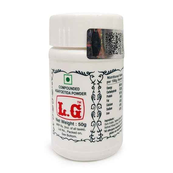 LG LALJEE GODHOO & CO. Asafoetida Powder, 50 G Or 50 G+10 G (Weight May Vary).