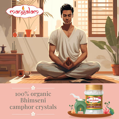 MANGALAM Bhimseni Camphor 100g Jar - Pack Of 1