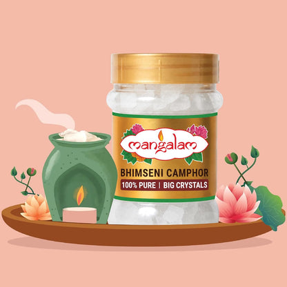 MANGALAM Bhimseni Camphor 100g Jar - Pack Of 1