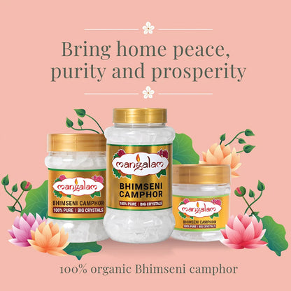 MANGALAM Bhimseni Camphor 100g Jar - Pack Of 1