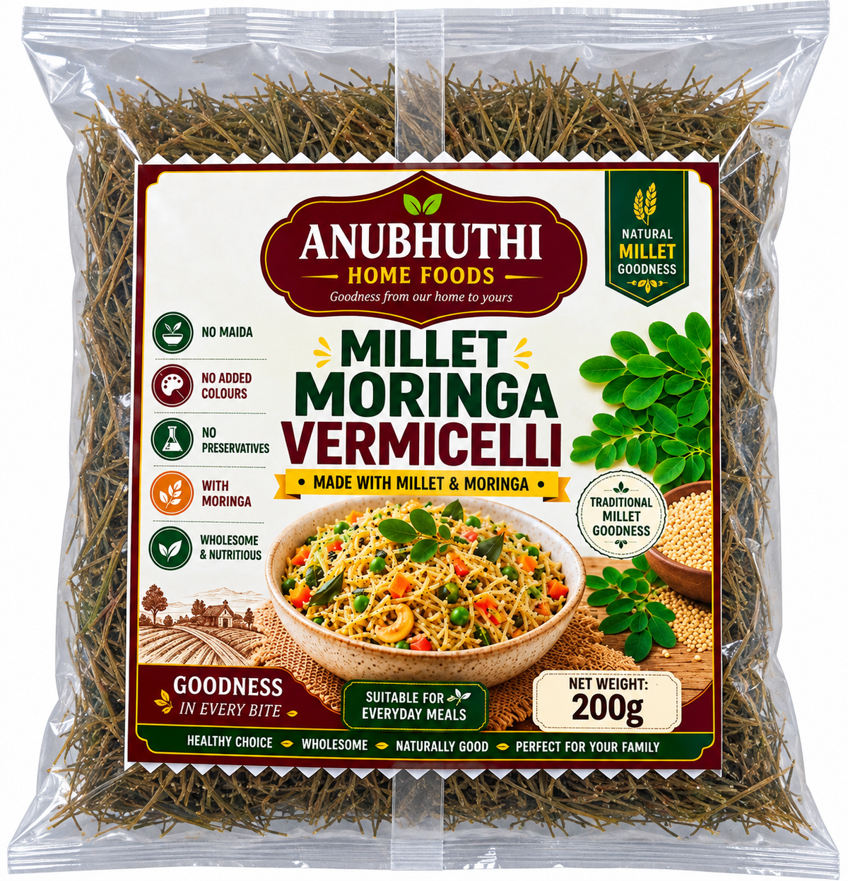 Millet Moringa vermicelli 200g(Pack of 2)