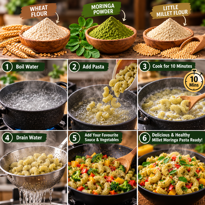 Moringa Millet Pasta | Cook in 10 Minutes | Delicious & Convenient Pasta | 175g