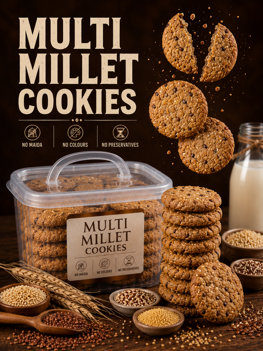 Multi Millet Cookies 160g (Pack of 2)