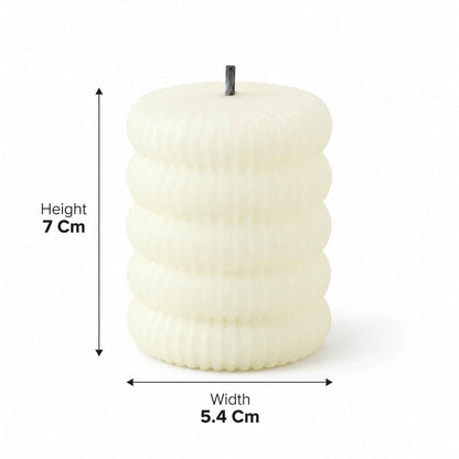Ribbed Flameless Led Tealight Candles For Festive Tabletop Decor (6 Pc Set)