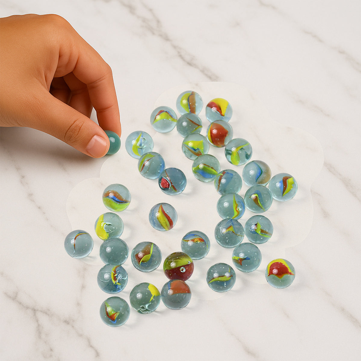 Glass Marbles For Kids Approx 35 (35 In 1)