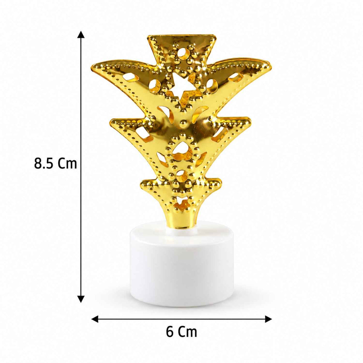 Golden Tree Flameless Led Tealight Candles For Festive Home Decor (6 Pc Set)
