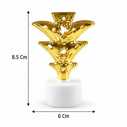 Golden Tree Flameless Led Tealight Candles For Festive Home Decor (6 Pc Set)