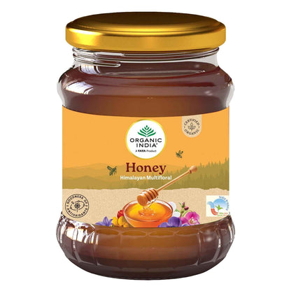 ORGANIC INDIA Himalayan Multi Floral Honey 250g, Raw & Unprocessed, Natural & Organic, Sourced From the Shivalik Range of the Himalayas, Rich in Nutrients, Antioxidants