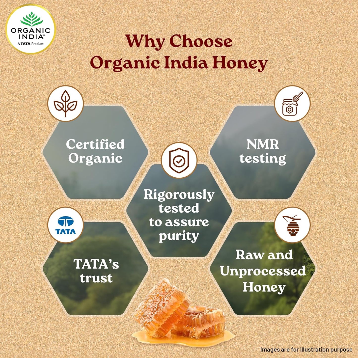ORGANIC INDIA Himalayan Multi Floral Honey 250g,