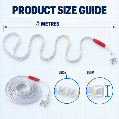 Rgb Decorative Led Running Rope Light With Inline Controller For Home Room Decor