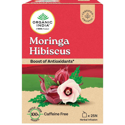 Organic India Moringa Hibiscus Infusion, 25 Tea  Bags