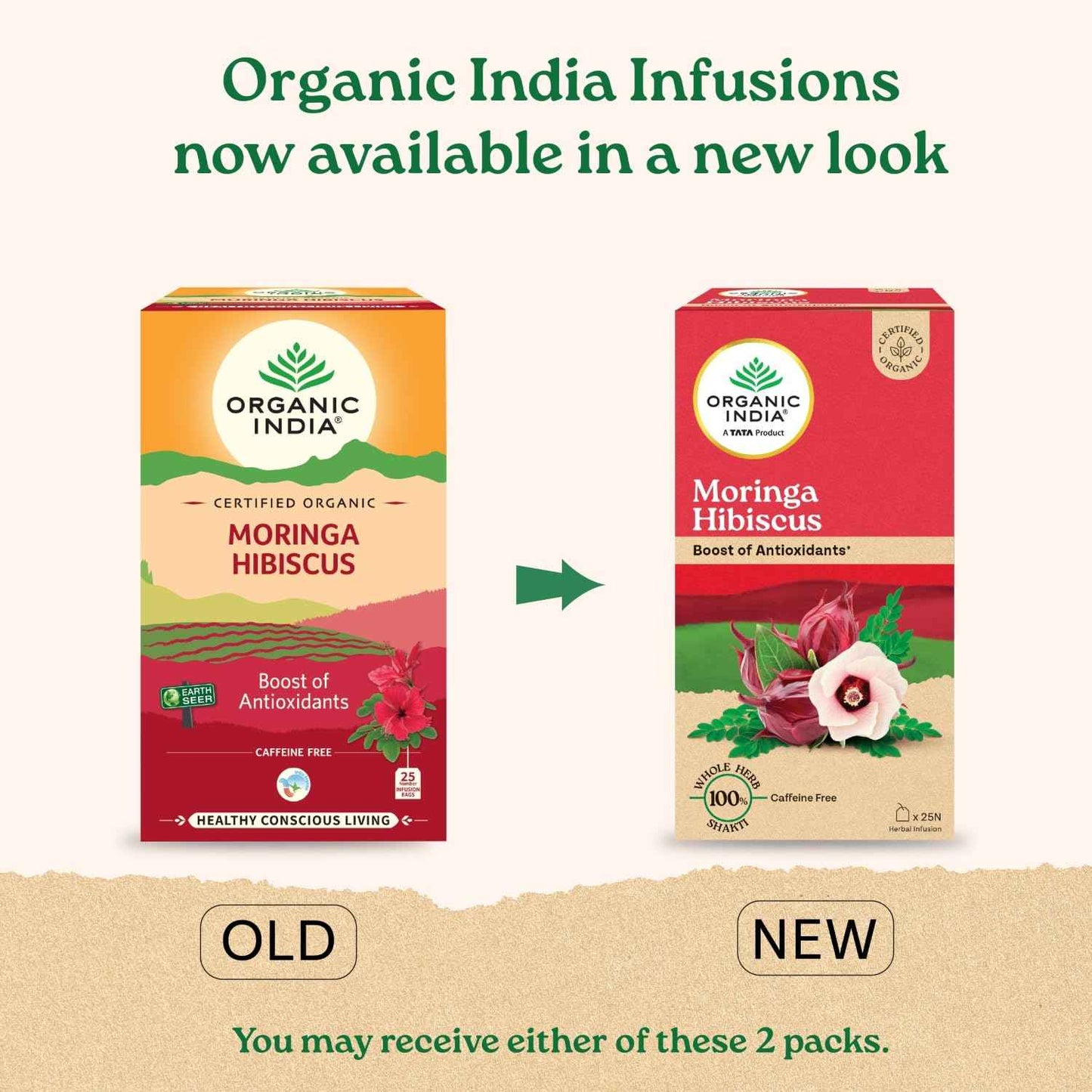 Organic India Moringa Hibiscus Infusion, 25 Tea  Bags