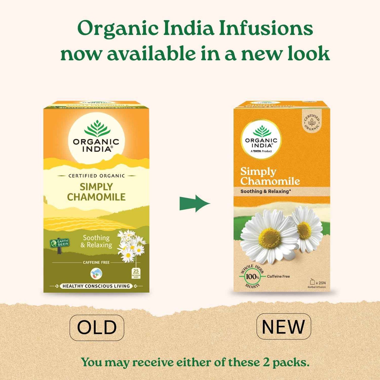 Organic India Simply Chamomile Infusion, 25 Tea Bags,
