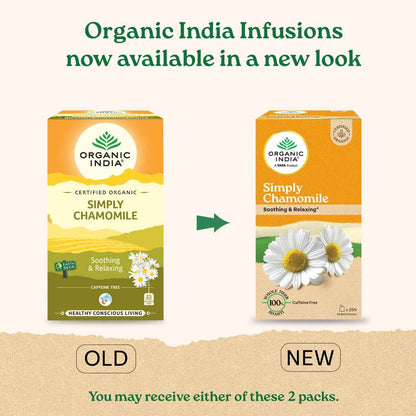 Organic India Simply Chamomile Infusion, 25 Tea Bags,